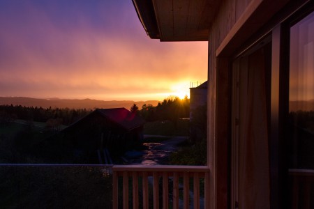 Sonnenuntergang von der Terrasse 